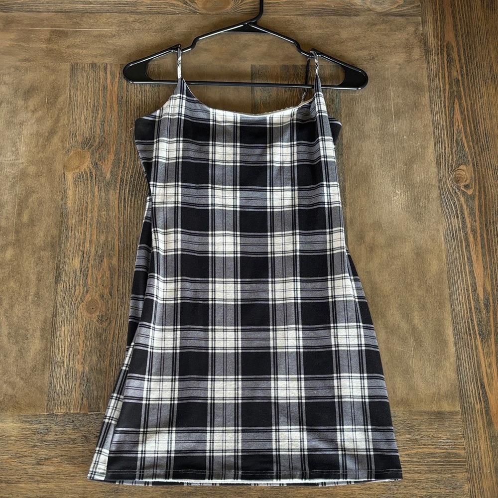 Windsor Black and White Plaid Dress